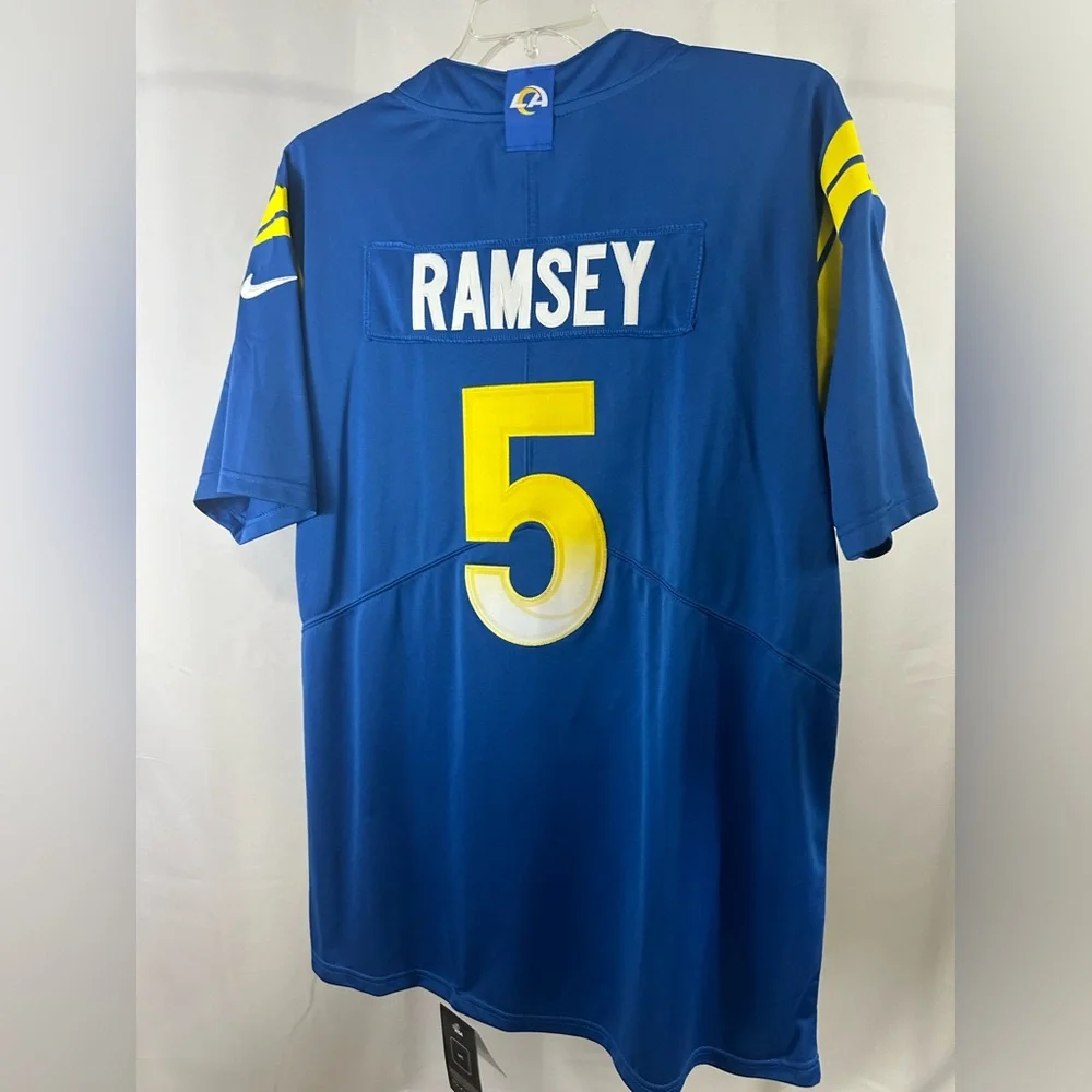 Jalen Ramsey #5 - LA Rams jersey. NFL. Size Large. Pit to pit 23 inches. NWT - Picture 1 of 5